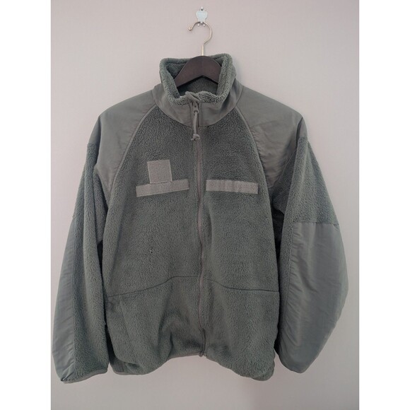 US Military Gen III Fleece Full Zip Jacket Mens Large Cold Weather Green - Picture 1 of 15